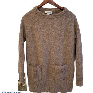 White+Warren wool blend front pocket sweater